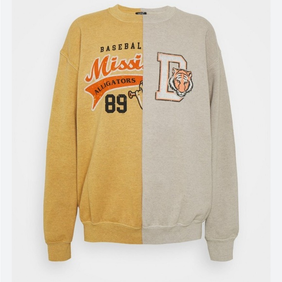 BDG Sweaters - BDG Yellow and Gray Men Sweater